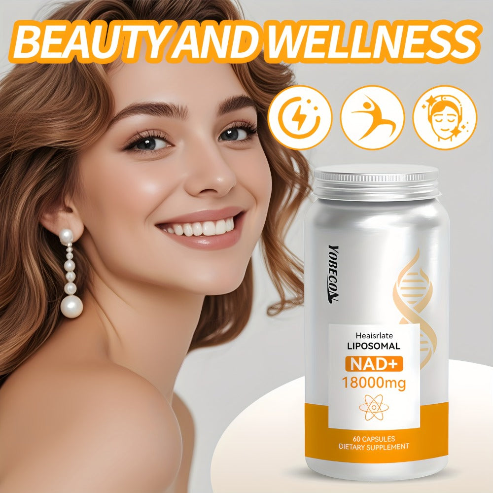 Gen5 Liposomal 18000mg NAD+ Booster Quercetin Trans-Resveratrol & D-Ribose High-Potency Formula for Health Energy, Focus & Antioxidant | High Absorption