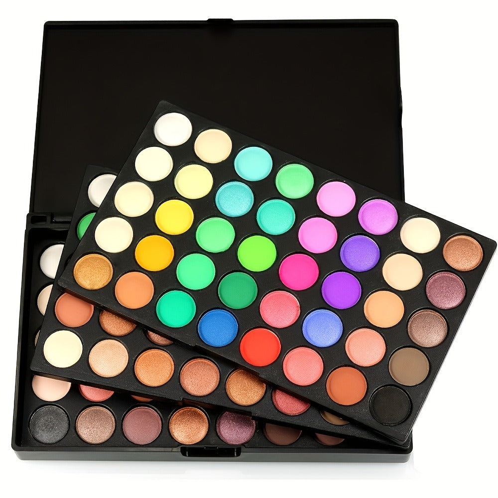 120 Color Christmas Eye Shadow with 8 Makeup Brushes Multi-color Eye Shadow Palette Stage Makeup Cosplay Pearlescent Matte Multi-color Eye Shadow Winter Makeup Valentines Day Gifts