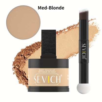 Hairline Powder Root Touch-Up Kit Waterproof Hair Shadow 4g + 4g Refill & Brush - Instant Grey Hair Concealer, Natural Eyebrow Powder for Men & Women, Long-Lasting Travel-Size Natural Finish
