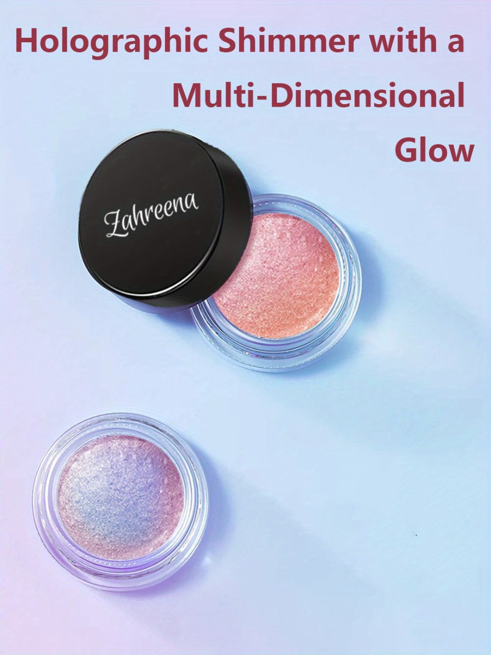 Glitter Eyeshadow Gel Jelly Holographic Shimmer, Indigo Twilight Gradient Purple Eye Makeup, Waterproof Long-Lasting Formula for Party Halloween Festival Looks