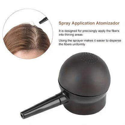 Hair Thickening Fibers Set 2-in-1 with Applicator - Natural Volume & Fuller Look for Thinning Hair, All Hair Types, 8 Colors, 3pcs or 4pcs Set