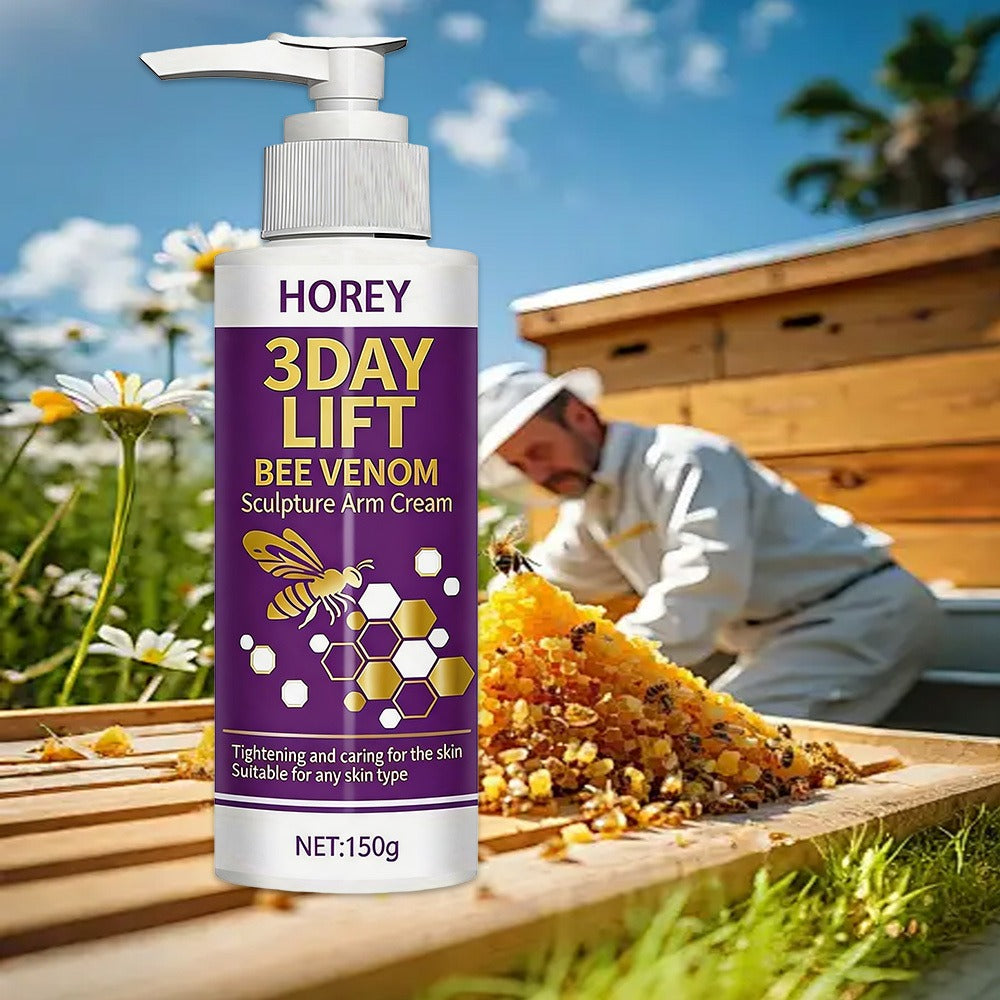 [Bee Venom Sculpture Cream] 3-Day Instant Tightens Bee Venom Sculpture Arm Cream, Moisturizing Firming, Instant Tightens Loose Droop Skin, for Arms, Abdomen, Thighs, Buttocks Skin-Tightens, Lifts, Improves Skin Loose Aging, Accumulation Appearance, Suitab