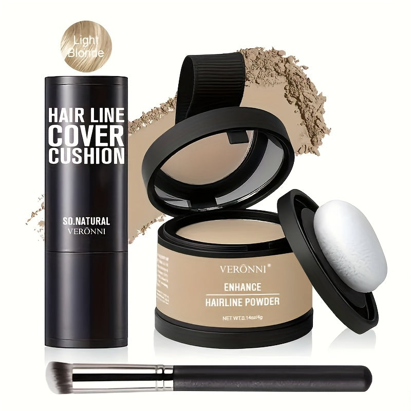 Hair Root Concealer Powder Hairline Touch-Up | Instantly Covers Gray Thinning Hair | Plant-Based Keratin Formula for Men & Women | Multiple Shades with Brush