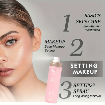Makeup Setting Spray 3-in-1 Prime Hydrate & Set - Long-Lasting Waterproof Sweat-Proof Moisturizing Setting Spray for All Skin Types - Locks Makeup for Fuller Adherent Finish - Face Mist for Women