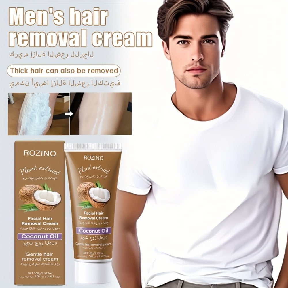 Use Once For, 3-Month Effectiveness, 100g Coconut Hair Removal Cream, Instant Hair Removal, Non Irritating To The Light Beige, Smooth And Residue Free Semi Permanent, Used For Hair Removal On The Face, Lips, Armpits, Legs Arms And Private Areas