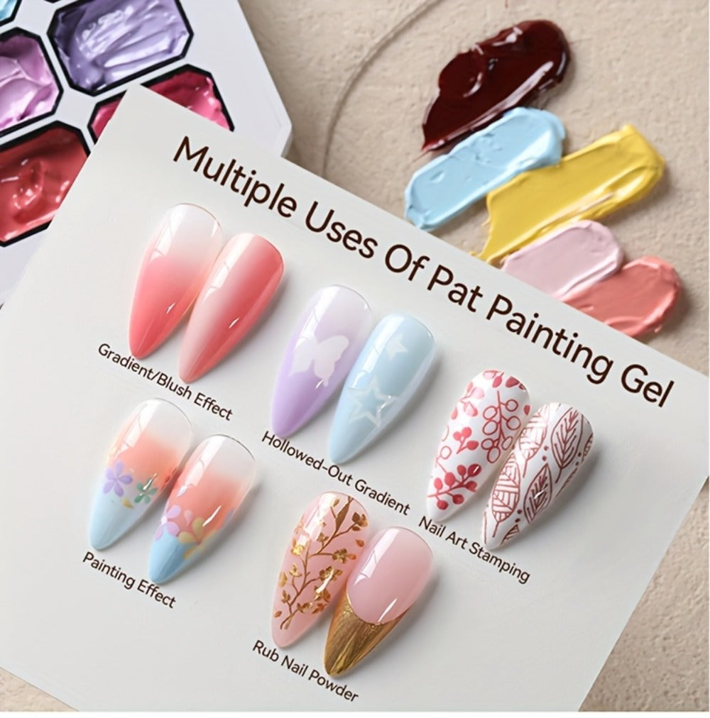 UR SUGAR 4IN1 Pat Ombre Gel Nail Polish Easy Gradient Painting Gel for DIY French Nail Manicure Solid Varnishes Paint Art Gel