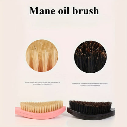 360 Wave Brush for Men — Heavy-Duty Nylon Bristles, ABS Non-Slip Handle, Professional Wave Training & Curl Defining Styling Tool for All Hair Types, 1pc or 5-Piece Set