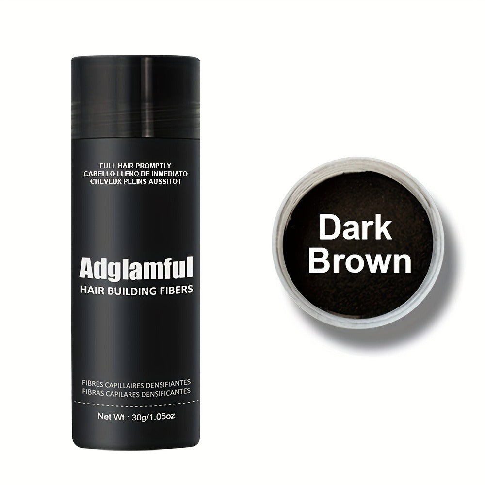 Hair Building Fibers 30g Large Size - Natural Look Thinning Hair Concealer for Volume & Thickness | Covers Hairline | Unisex | Black & Dark Brown