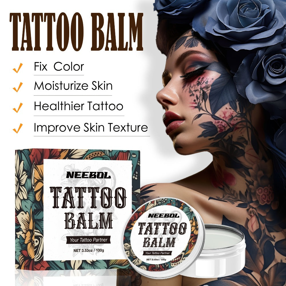 Neebol Green Soap Tattoo Cleaning Solution for Skin Prep Before And After Tattooing, Tattoo Kit, 8.5Oz Tattoo Soap with Squeeze Bottle, Moisturizing Tattoo Balm Cream for Vibrant Color, Tattoo Wipes Cleansing Cloth