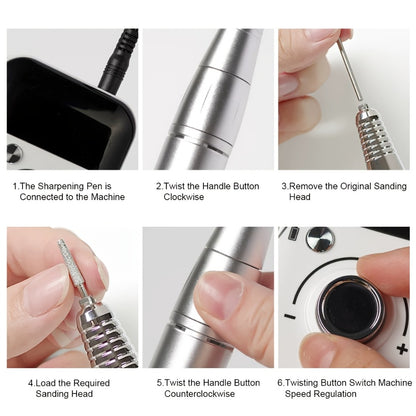 Electric Nail Drill Machine 45000RPM with LCD Display – Rechargeable Low Noise Nail File for Gel Polish Removal, Acrylic Nails & Nail Polishing | Professional Nail Drill for Home & Salon Use