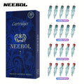 20/50pcs Neebol Tattoo Cartridge Needles Standard Bugpin Round Liner Curved/Round Magnum #10 #12 - Assorted Disposable Tattoo Needle Mixed 03 05 07 09 11 - Tattoo Supplies for Beginners And Artists, Body Art Makeup Gift