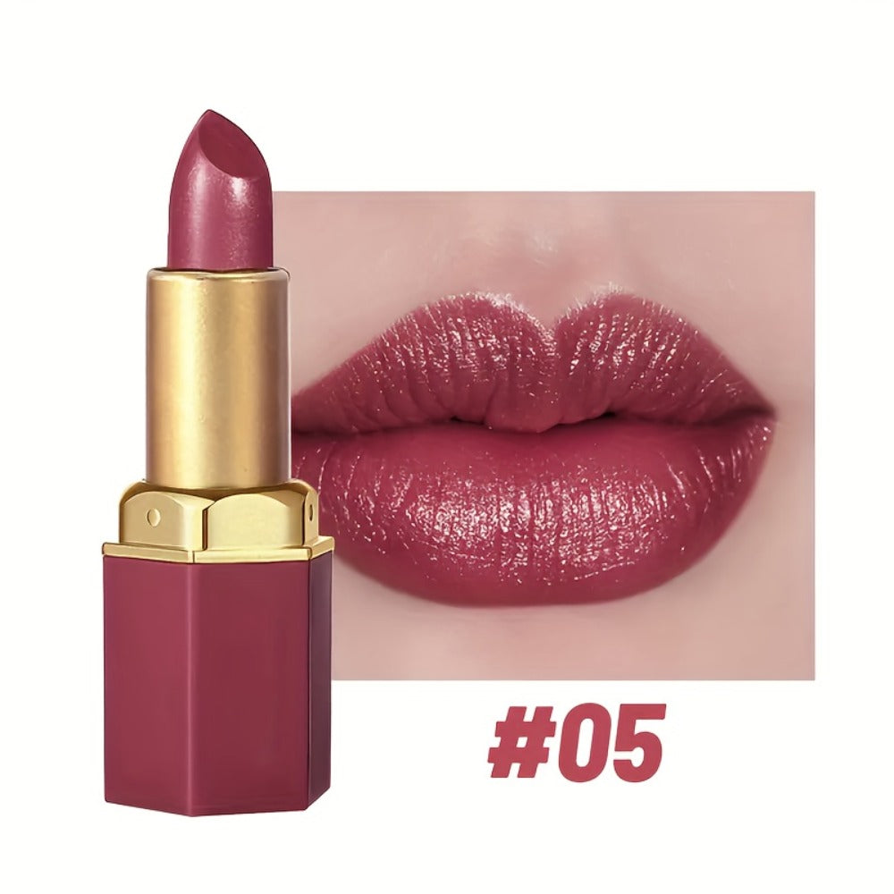 Hydrating Lipstick Set 6pcs - Moisturizing Creamy Formula, Long-Lasting Vibrant Berry & Nude Shades | Effortless Glide Lip Color for Daily Makeup | Essential Beauty Gift for Women