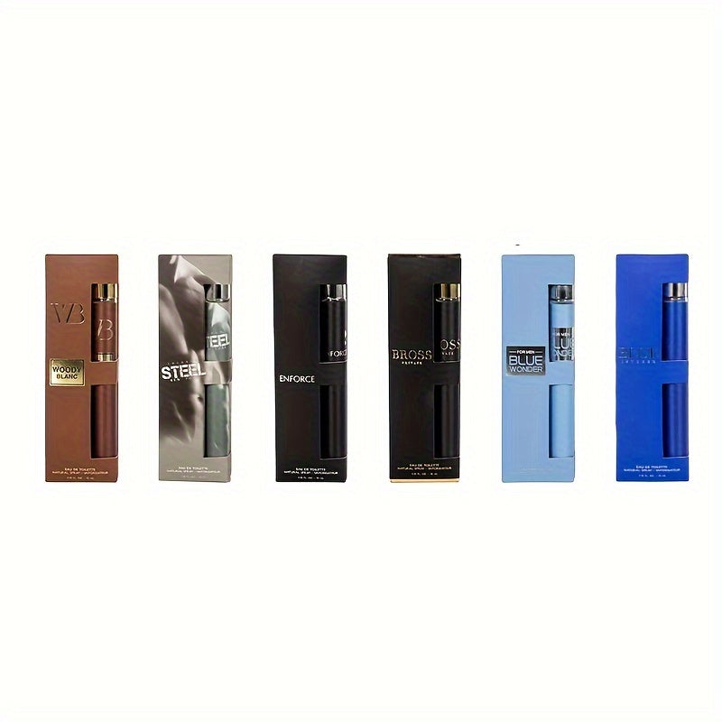 A Travel-Sized Set of 6 Distinct Men'S Fragrances, Each 1.18 Oz, Perfect for Valentine'S Day And Other Celebrations