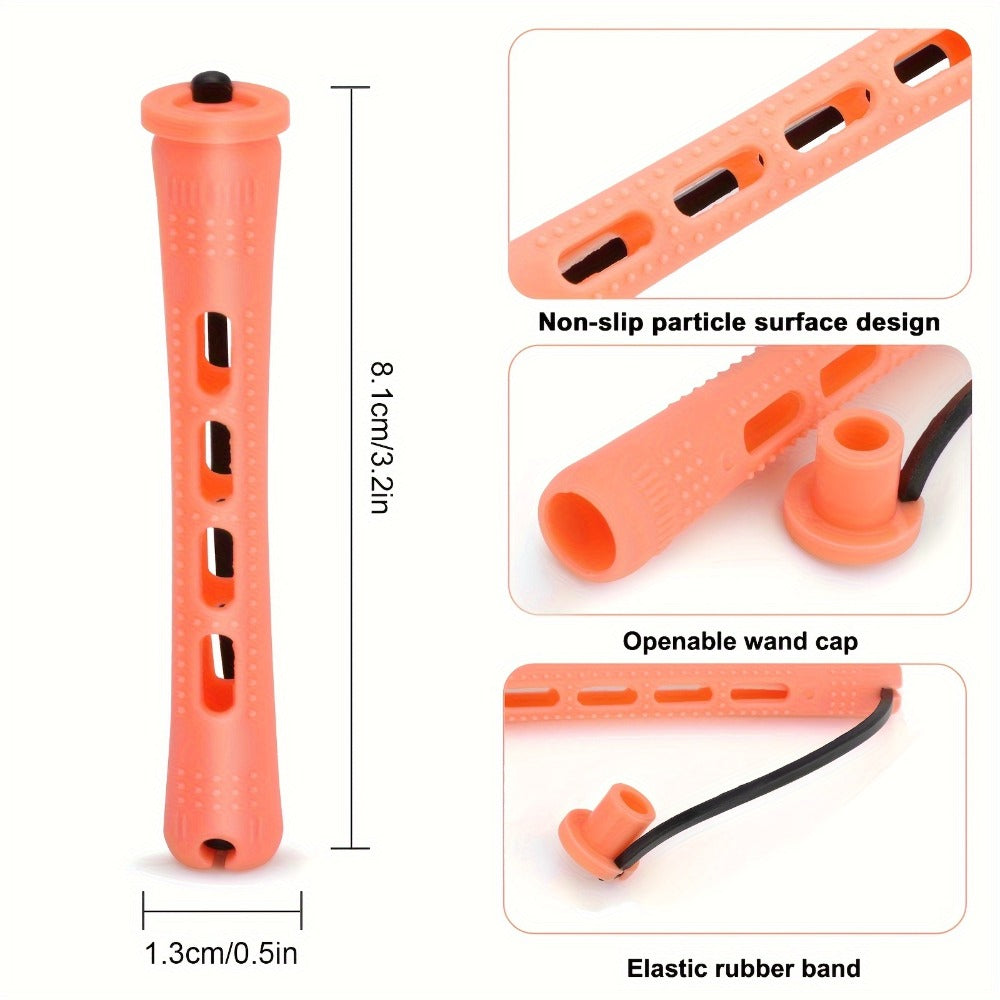50pcs Heatless Flexible Hair Rollers, Soft Hair Curlers Rods, Hair Curling Roller with Comb for DIY Hairdressing Styling