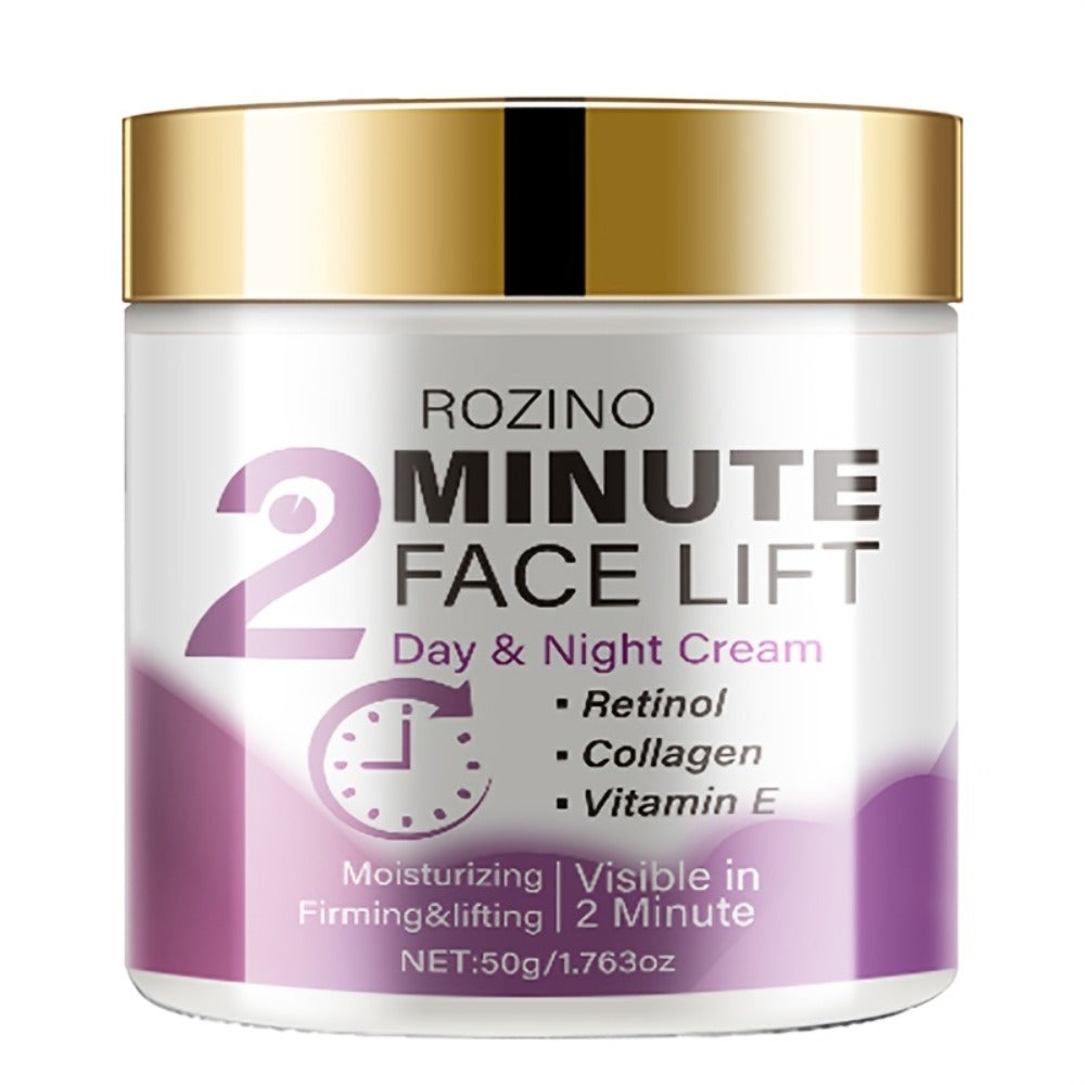 2-Minute Face Lift Day and Night Cream - Protein Lift and Firming Face Cream with Retinol, Protein, Turmeric, Hyaluronic Acid and Vitamins C and E - Moisturizing and Smooth, Suitable for All Skin Types - Alcohol Free