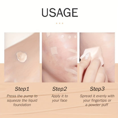 BB Cream 2PCS Set by LAIKOU – Waterproof Long-Wearing Foundation with Pore-Minimizing & Blemish-Covering Concealer, Glycerin-Infused Formula, 9 Shades, 30ml/1.06fl.oz Each