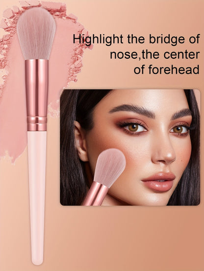 Makeup Brush Set 46Pcs Professional Foundation Blending Contour Eye Shadow Brushes with Sponge Puff Nylon Bristles ABS Handle Complete Beauty Tool Kit for Women