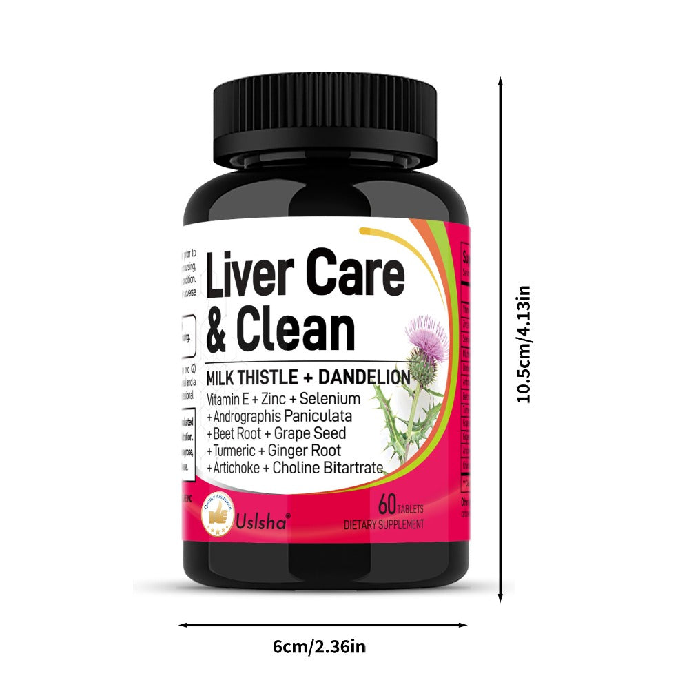 Liver Support Supplement Milk Thistle Turmeric Beetroot ALL-IN-1 Super Formula Liver care 60 Capsules, 30-Day Supply