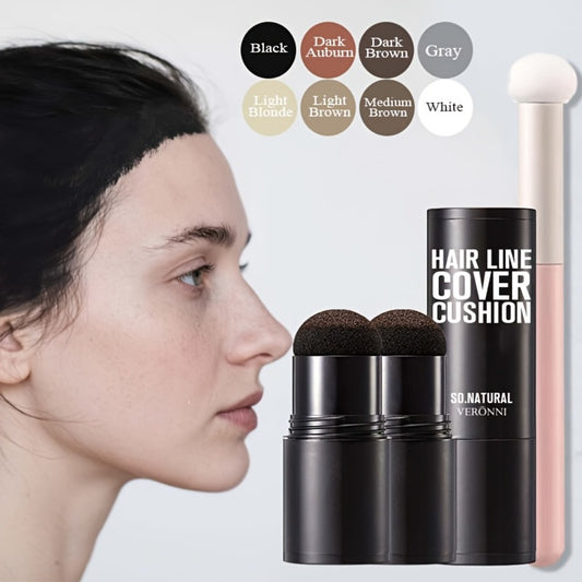 Hairline Shadow Powder Stick, Hair Root Concealer Powder, Hair Touch Up Powder with Brush, Instant Cover Up Hair Powder Eyebrow Powder Stick