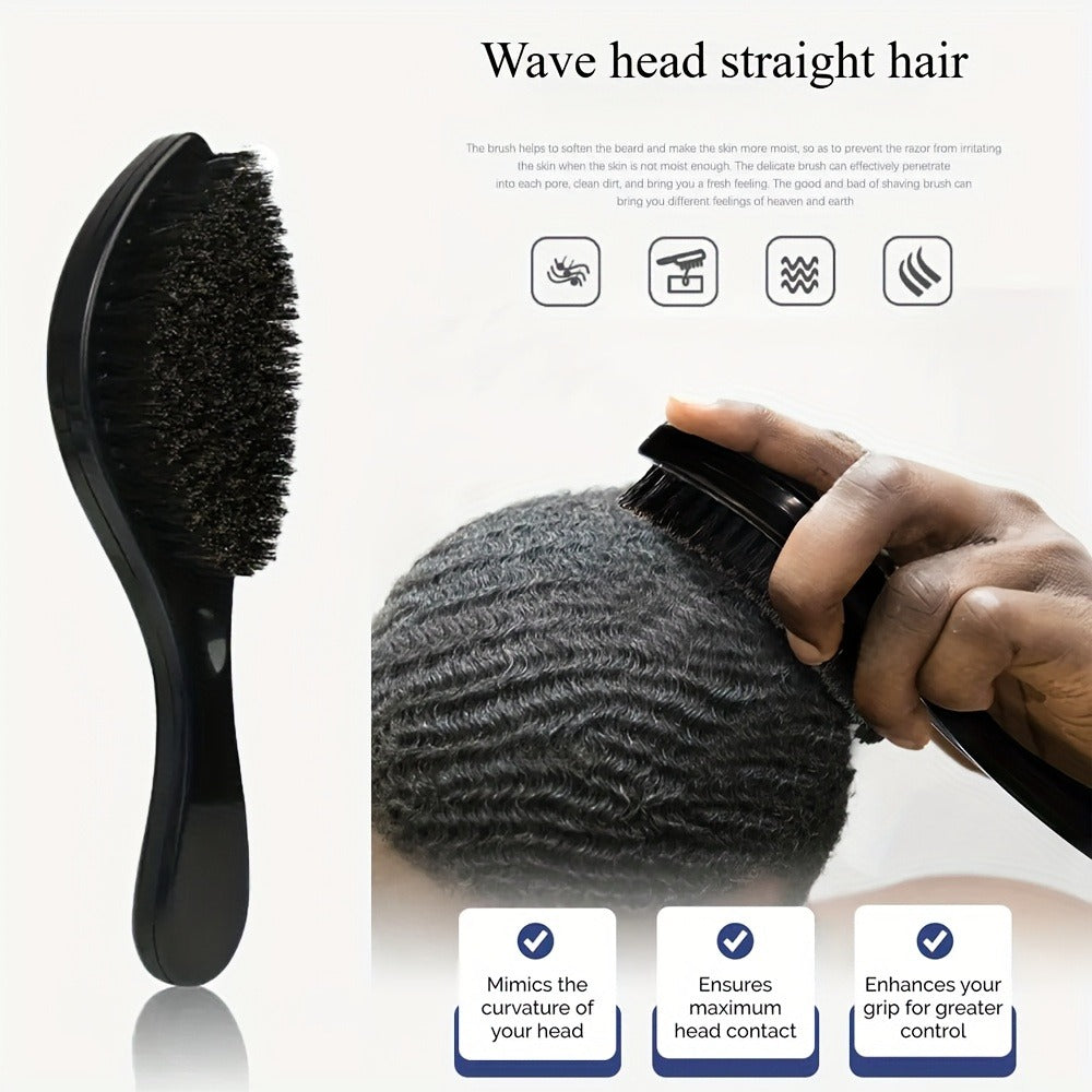 360 Wave Brush for Men - Nylon Bristles with ABS Handle - Professional Wave Training And Styling Tool - Perfect Gift for Boyfriend, Father (Christmas, Birthday, Father'S Day)
