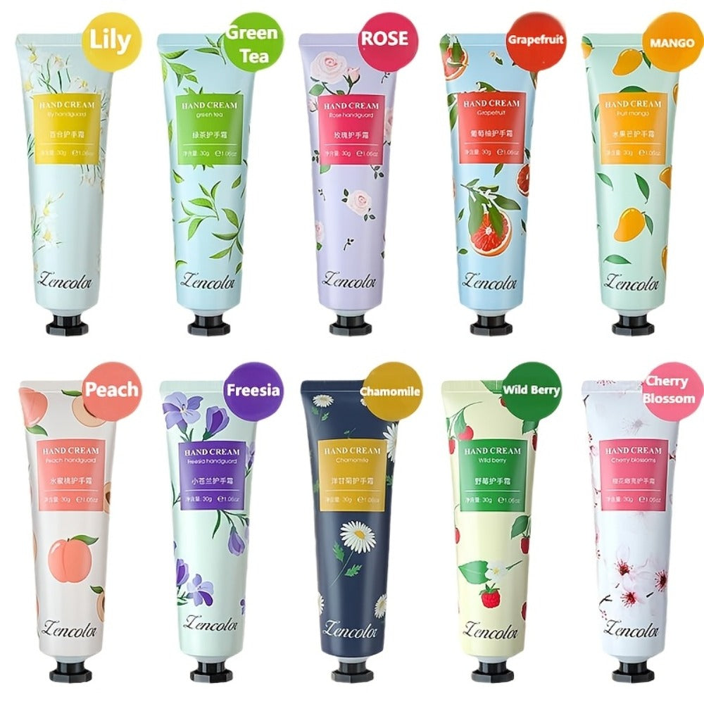 10pcs Hand Cream Set, Scented Hand Cream for Dry And Cracked Hands, Travel Size Hand Cream Mini Moisturizer with Shea Butter, Perfect for Holiday Gifts Mother's Day Gifts, Moisturizing Spring And Summer Non-Greasy,working hands cream,hand lotion