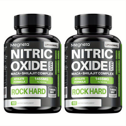 Nitric Oxide Supplement for Men with L-Arginine & L-Citrulline - Boosts Blood Flow, Energy, Focus & Cardiovascular Health - Men's Daily Vitality Capsules, 60 Count