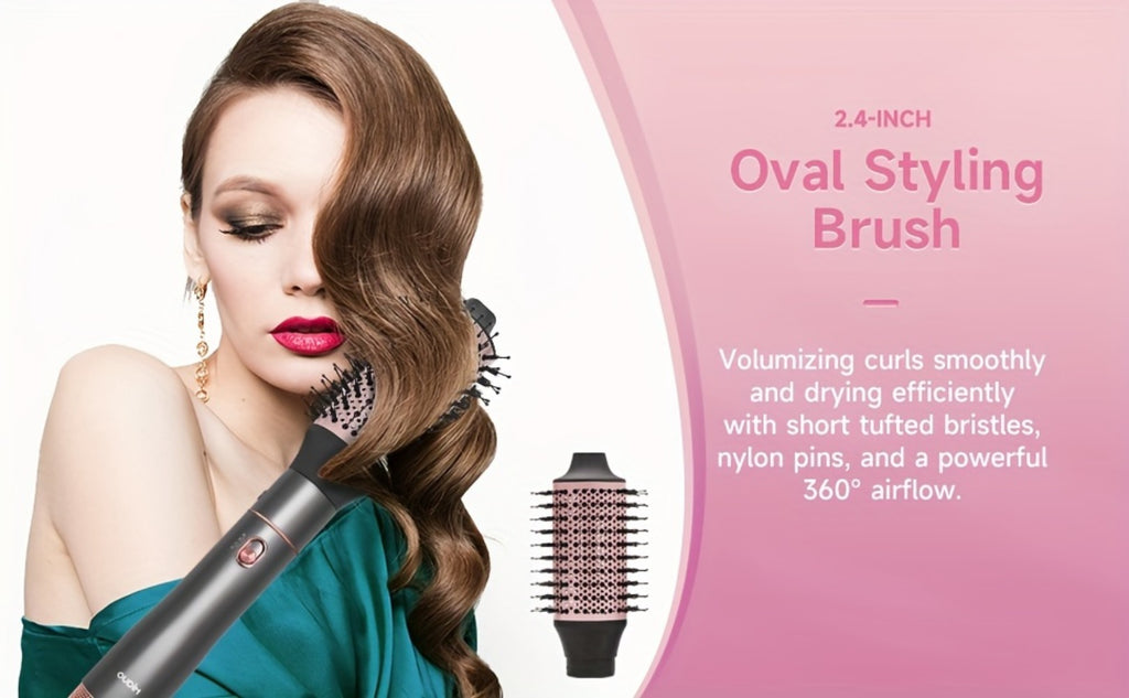 Hot Air Comb For Women, Negative Ion, 5-in-1 Styling Comb Set, Hair Dryer, Massage Straightening Comb, Round Curling Iron And Brush, Oval Styling Comb, Interchangeable Head, Gifts For Mother'S Day, Girl Stuff, Wow Hair Products