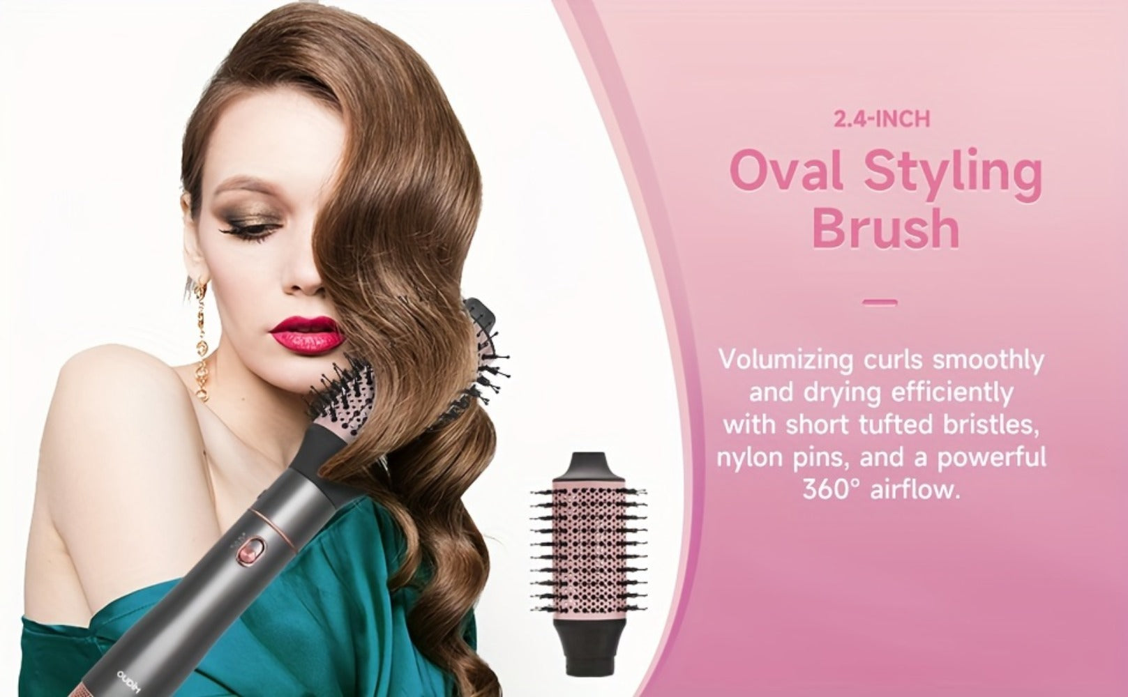 Hot Air Comb For Women, Negative Ion, 5-in-1 Styling Comb Set, Hair Dryer, Massage Straightening Comb, Round Curling Iron And Brush, Oval Styling Comb, Interchangeable Head, Gifts For Mother'S Day, Girl Stuff, Wow Hair Products