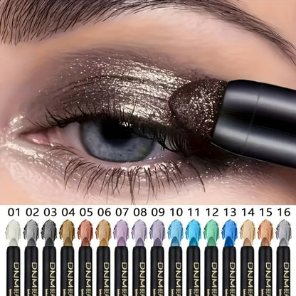 Eyeshadow Sticks & Gel Eyeliner Set 8/16PCS Shimmer Highly Pigmented Waterproof Smudge-Proof Multi-Use Eye Makeup Kit for Festival Party Colorful Looks