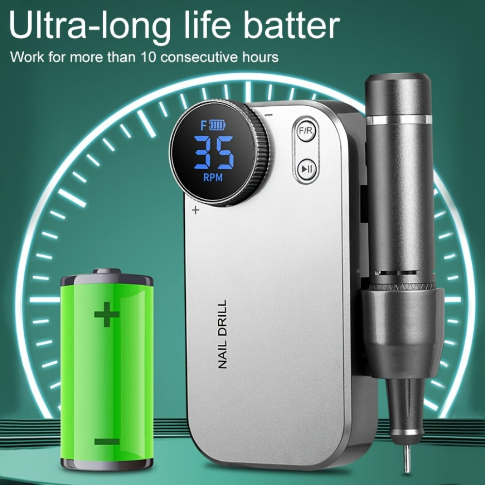 High-power Electric Nail Polisher And Nail Remover For Home And Salon Use, Rechargeable Nail Polishing Machine For Manicure, Pedicure, And Dead Skin Removal, A Perfect Gift For New Year And Christmas.