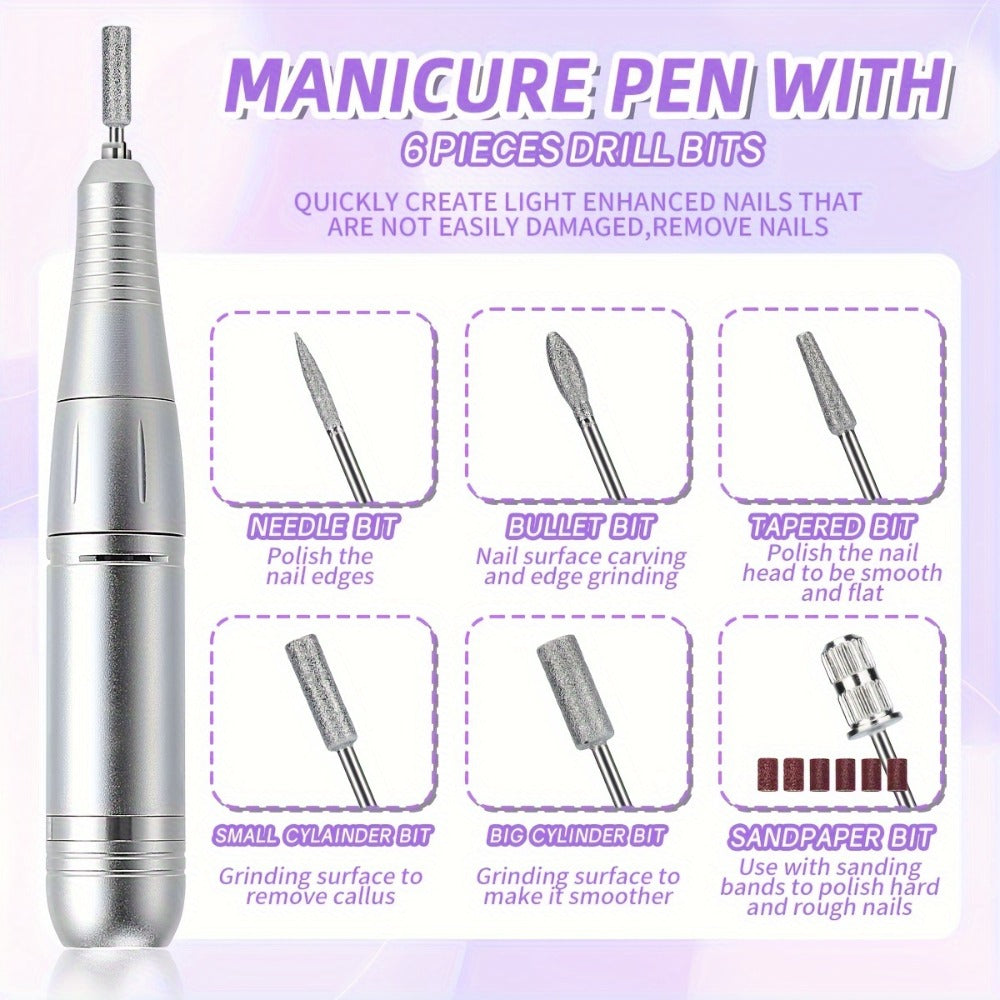 45, 000 RPM Electric Nail Drill Machine for Manicures Featuring an LCD Display, Rechargeable And, Designed for Gel Nails