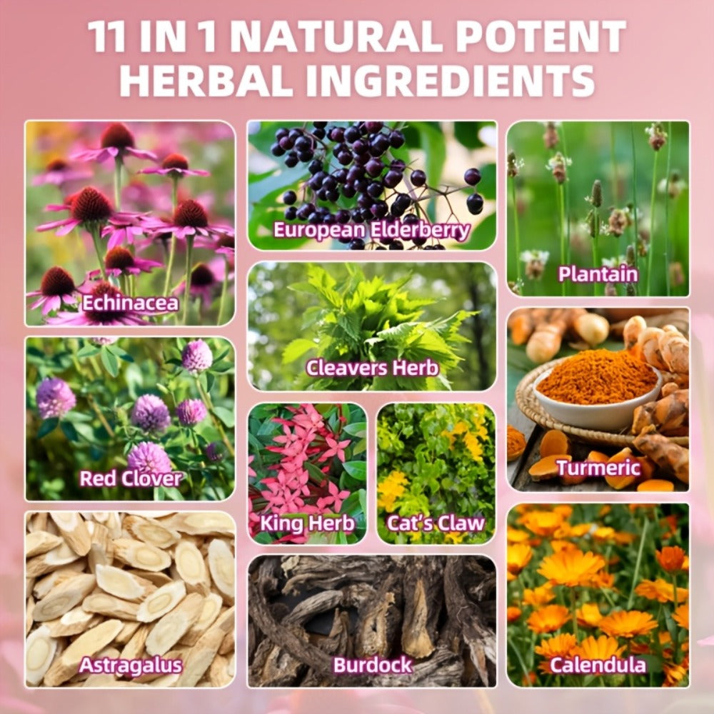 Alliwise 11-in-1 Lymphatic Health Drops, Added Natural Herbal Echinacea, European Elderberry, Yarrow, Astragalus, Plantain, Verbena, Cleavers, Thyme Leaf, Burdock Root, Dandelion, Red Clover Extract, Supports Lymphatic Health - 2.03oz