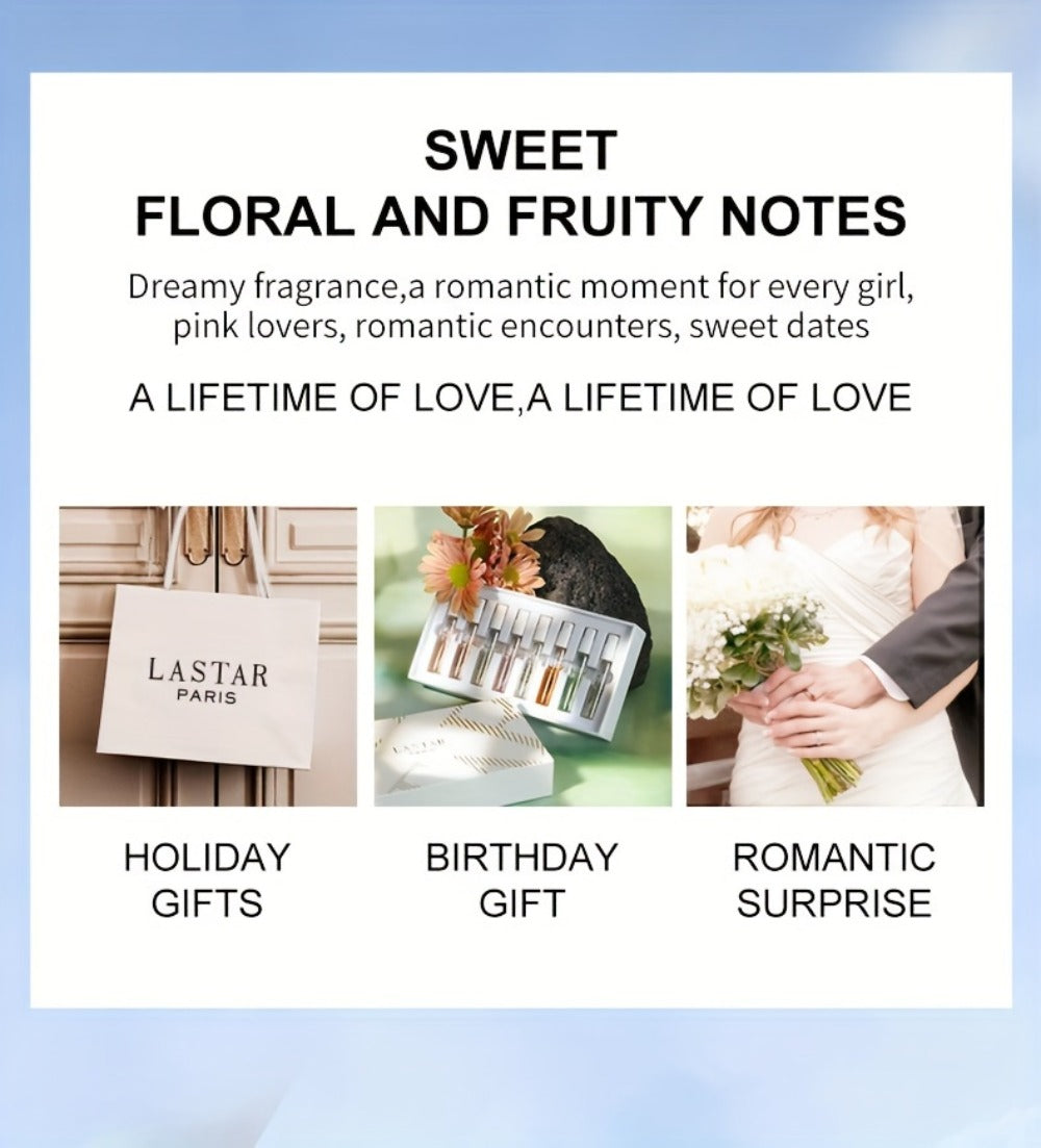 Mini Perfume Set for Women 8 Piece Gift Box - Woody Floral Fruity Fragrance Sampler Kit Long Lasting 0.81oz Each Travel Friendly Holiday Christmas Birthday Gift