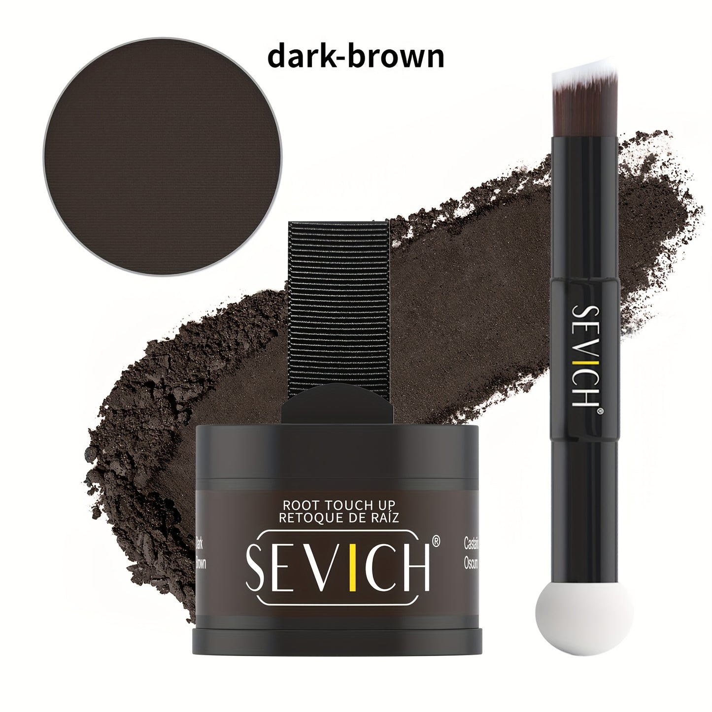 Hairline Powder Root Touch-Up Kit Waterproof Hair Shadow 4g + 4g Refill & Brush - Instant Grey Hair Concealer, Natural Eyebrow Powder for Men & Women, Long-Lasting Travel-Size Natural Finish