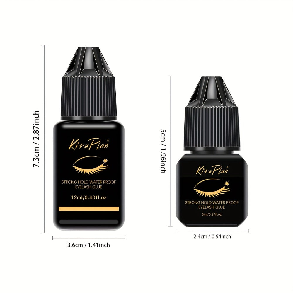 Self-Grafting Eyelash Glue Quick Dry Black Adhesive for Individual Lash Extensions DIY Cluster Application No Smell No Irritation Perfect for Beginner Lash Tech