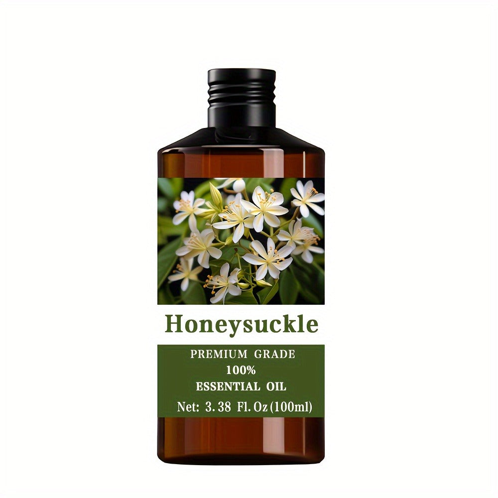 Honeysuckle Essential Oil 100% Pure Therapeutic Grade for Aromatherapy Massage Hair Skin Nail Care Diffuser Relaxation Meditation Men Women Gift 100ml 3.38oz