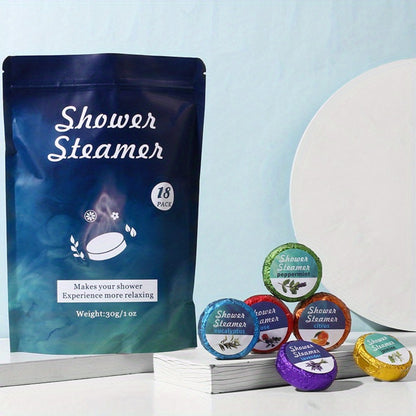Shower Steamers Gift Set 18 Pcs with Essential Oils - Eucalyptus Rose Jasmine Citrus Peppermint Lavender Aromatherapy Shower Bombs for Home Spa, Stress Relief, Birthday & Christmas Gifts