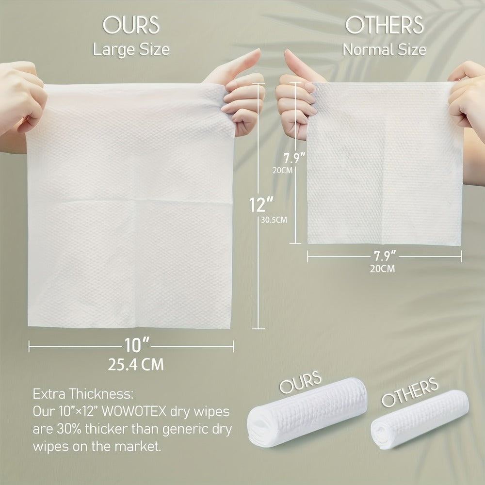 1/2/4pcs Disposable Face Towels Extra Thick Soft Cleansing Face Towels For Sensitive Skin, Makeup Remover, Cleansing, Care, Travel 10×12 Inch 60pcs/box
