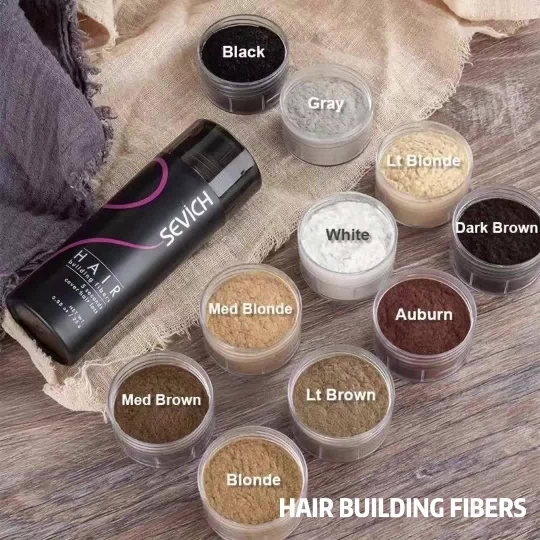 Hair Fibers for Thinning Hair 3pcs Kit - with Spray Pump & Optimizer - Thickening Powder for Hair And Beard