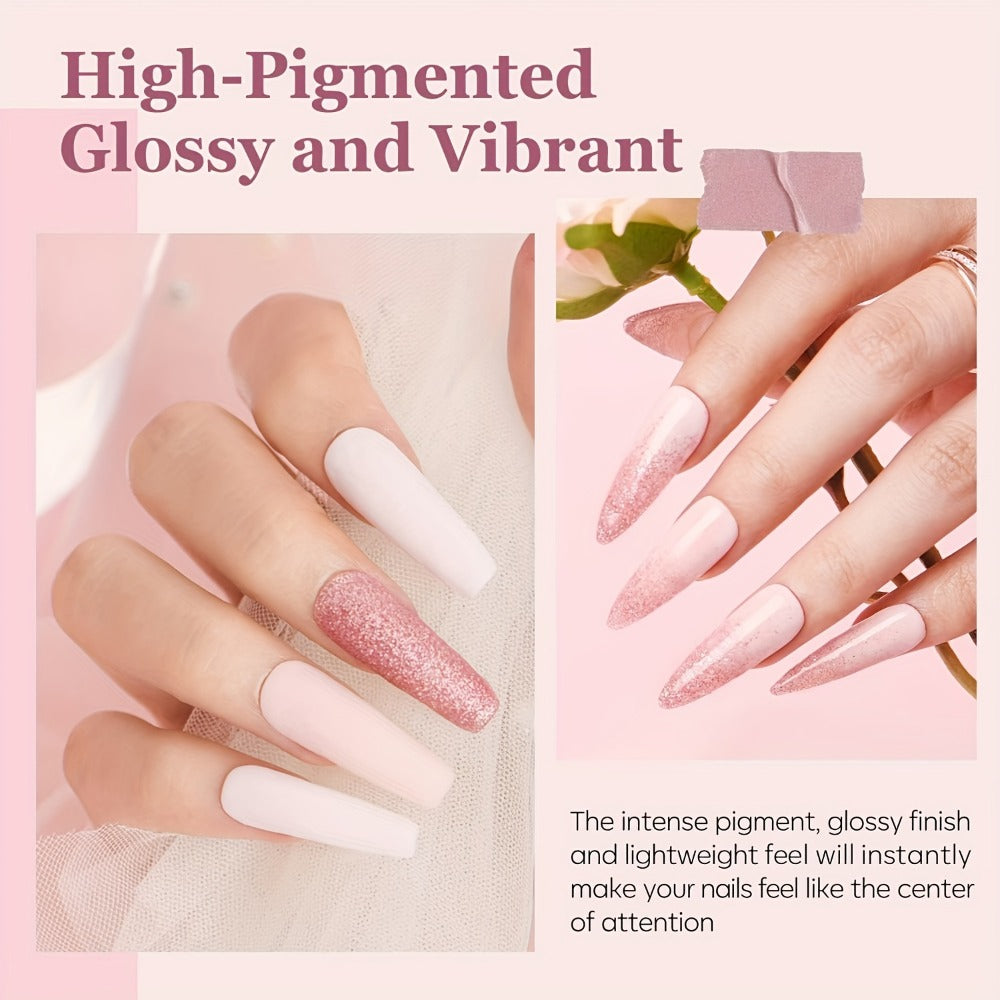 NOCIS Complete Acrylic Nail Kit - White Nude Tones for 3D Art, French Manicure Extensions, All-Season Carving, No-Lamp Needed, Professional Salon-Quality Results, Acrylic Nail Kit