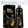 16.91oz Hair Dye Shampoo for Grey Hair, Natural Plant-Based Dye, Herbal Natural Hair Dye 3In 1- Dyeing And Washing Care, Non-Stick to The Scalp, Covering White Hair, Hair Dye Hair Color Shampoo Coloring in Minutes for Unisex (Black, Brown)