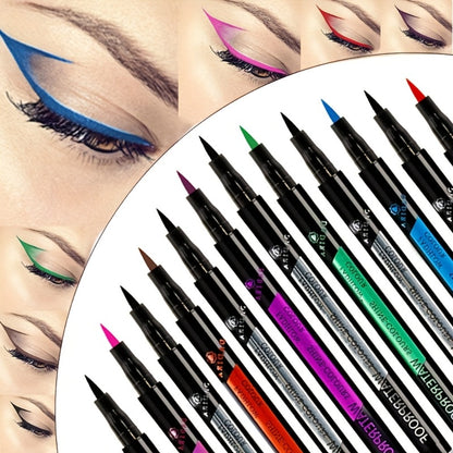 Liquid Eyeliner Pen Set 12pcs – Long-Lasting Precise Fine Tip, Natural Makeup Effect, No Smudge No Tingle, All Skin Colors, for Daily Wear, Performances & Parties, Women's Makeup Gift