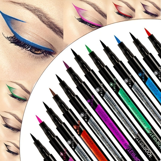 12pcs Eyeliner Pen Set, Creating A Natural Makeup Effect, Lasting Without Tingling, Suitable for Daily Life, Performances, Parties, Parties, All Skin Colors, The Perfect Gift for Women, Valentine's Day, Halloween, Mother's Day, Easter, Christmas, Etc