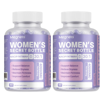 Women's Herbal Blend Capsules — Kacip Fatimah, Fenugreek, Maca Root, Manjakani & Slippery Elm Bark | pH Balance, Moisture & Natural Elasticity Support | 60 Capsules | 30-Day Supply
