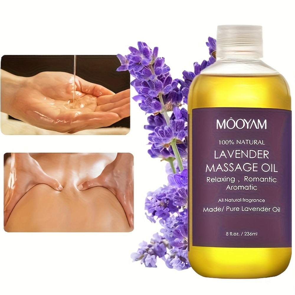 1/2/3pcs Lavender Massage Oil with Nut Oil, Grapefruit and More and Nourishes Light Beige, Brightens Your Light Beige, Unisex Massage Oil