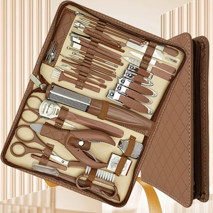 Professional Nail Pedicure Kit 42PCS Stainless Steel Nail Scissors Cuticle Nipper Ingrown Toenail Tools - Portable Travel Case Manicure Pedicure Set