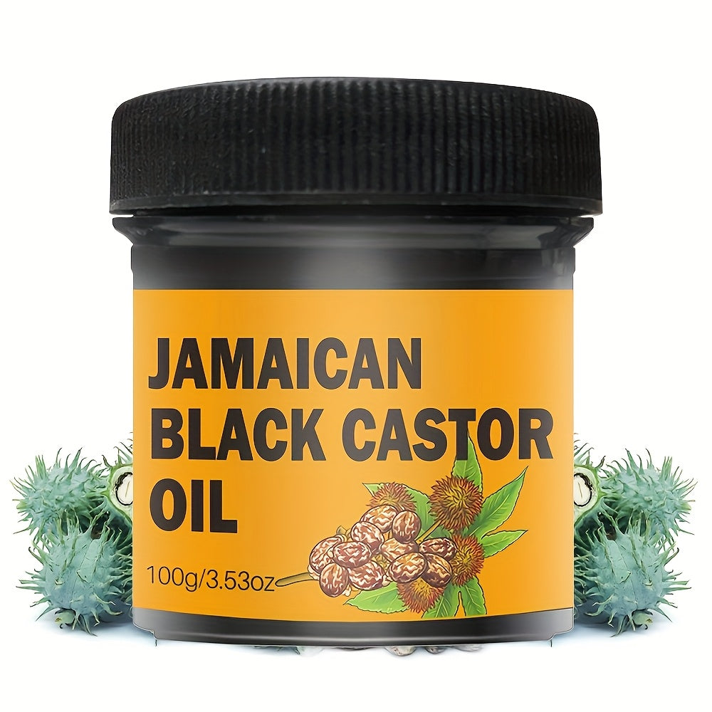 Black Castor Oil for Hair Growth & Scalp Treatment Pure Cold Pressed 100g Hydrating Nourishing Strengthening Thickening Moisturizing Shine-Boosting Hair Care Oil for All Hair Types