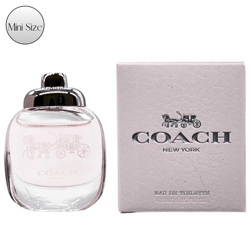 Coach Eau de Toilette for Women — Mini Travel Size 0.15 Fl Oz / 4.5 ml Perfume Spray, Floral Feminine Scent, Authentic Designer Fragrance