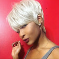 Nicelatus Short Pixie Cut Hair with Bangs Synthetic Wigs for Women Short Hair Wigs for Halloween, Christmas Party, Music Festival