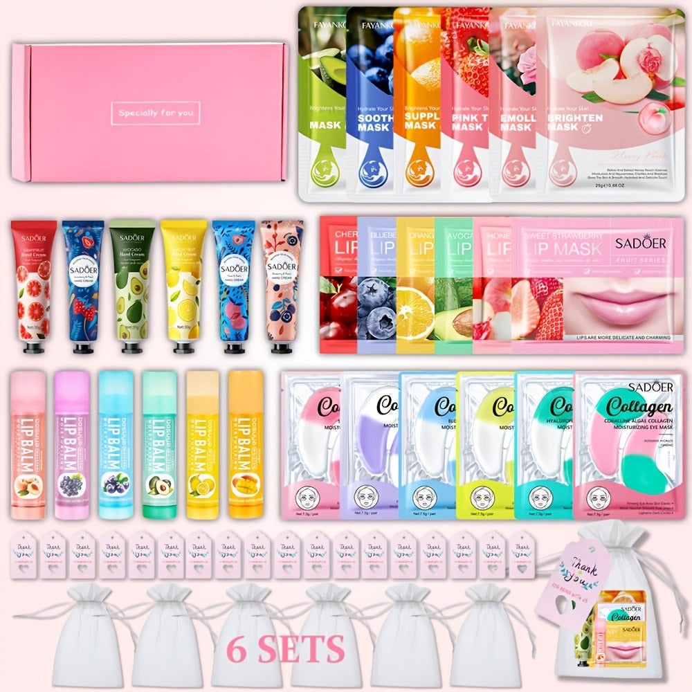 30pcs Skincare Gift Box, Rich In Various Fruit Extracts, Moisturizing And Hydrating Without Being Greasy, An Ideal Choice for Winter Hydration, Perfect for Giving to Family And Friends for Christmas., Holiday Gifts, Daily Hydration